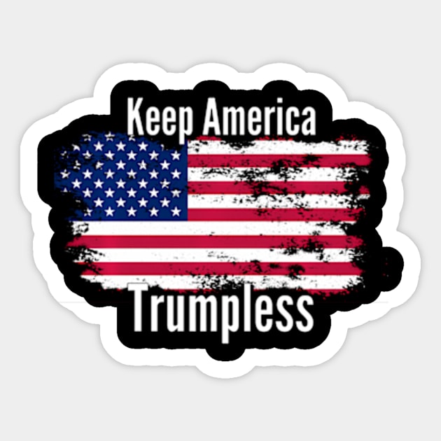 Keep America Trumpless ny -Trump Sticker by lam-san-dan